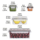 Conjunto de 4 Caixas para Alimentos com Tampas de Fecho por Patilhas