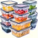 Conjunto de 4 Caixas para Alimentos com Tampas de Fecho por Patilhas